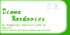 diana markovics business card